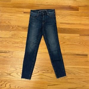 American Eagle Hi-Rise Jegging Crop Skinny Jean - Dark Wash